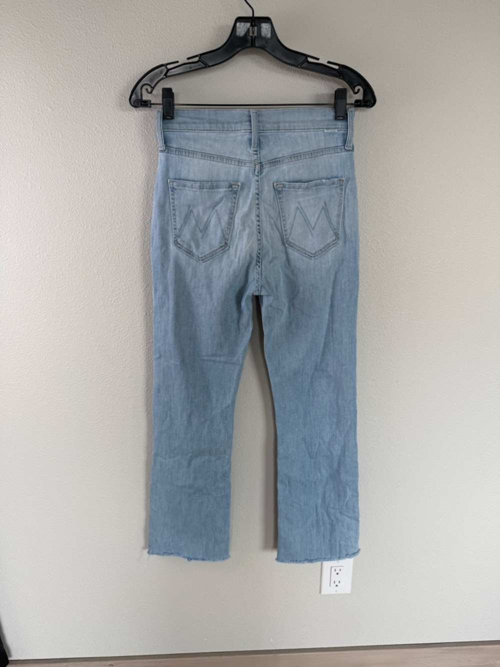 MOTHER The Tripper Ankle Fray High Rise Flare Jeans Island Time Denim Women’s 25 - Picture 10 of 16